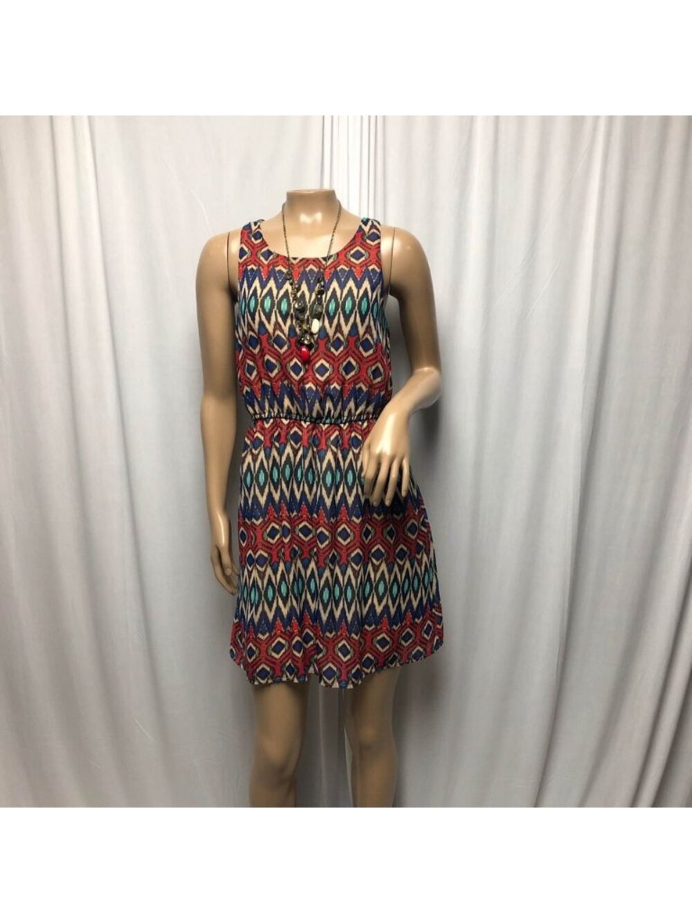 Xhilaration Mini Dress Womens Size Small Petite Artsy Lightweight Sleeveless